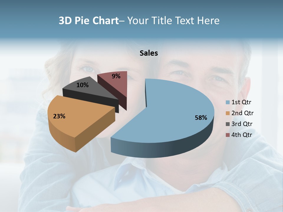 A Man And Woman Are Smiling For The Camera PowerPoint Template