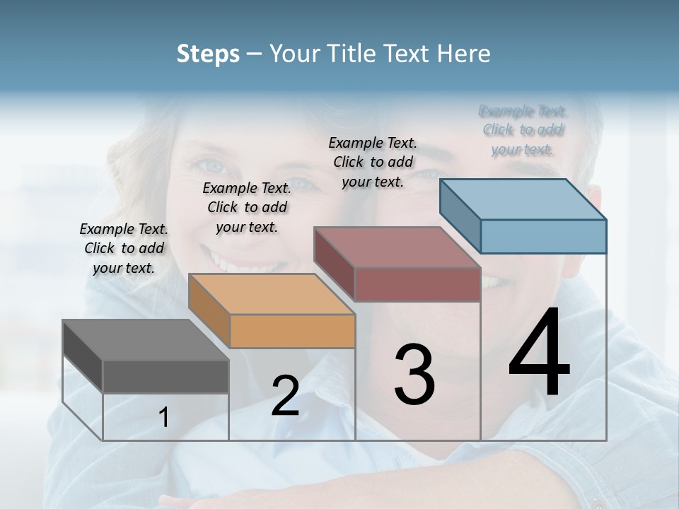 A Man And Woman Are Smiling For The Camera PowerPoint Template