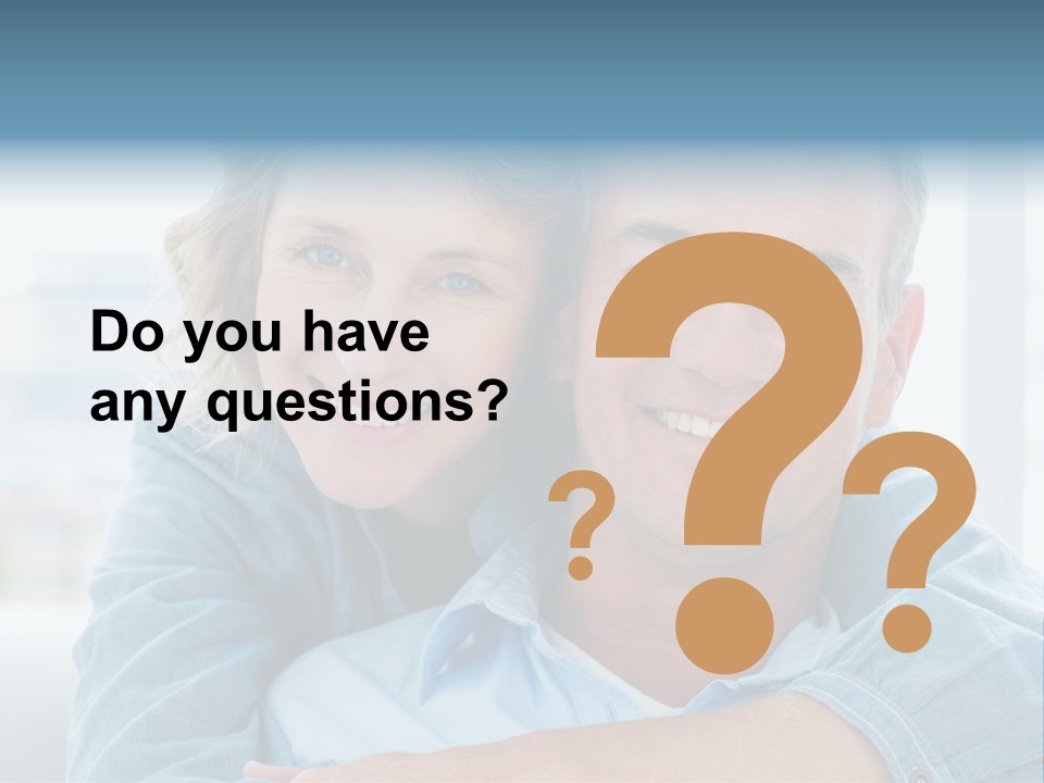 A Man And Woman Are Smiling For The Camera PowerPoint Template