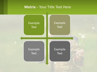 A Little Girl Blowing A Dandelion In A Field PowerPoint Template