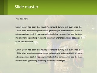 A Little Girl Blowing A Dandelion In A Field PowerPoint Template