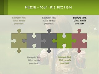 A Little Girl Blowing A Dandelion In A Field PowerPoint Template