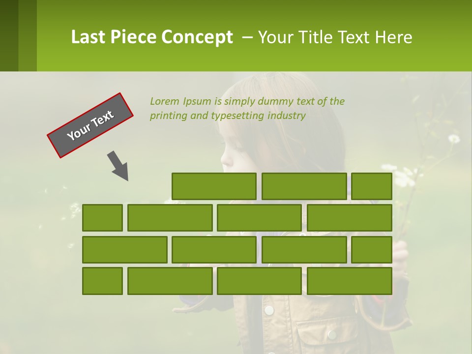 A Little Girl Blowing A Dandelion In A Field PowerPoint Template