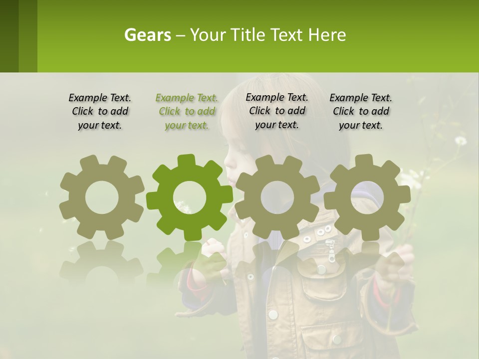 A Little Girl Blowing A Dandelion In A Field PowerPoint Template