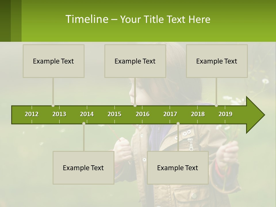 A Little Girl Blowing A Dandelion In A Field PowerPoint Template