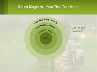 A Little Girl Blowing A Dandelion In A Field PowerPoint Template