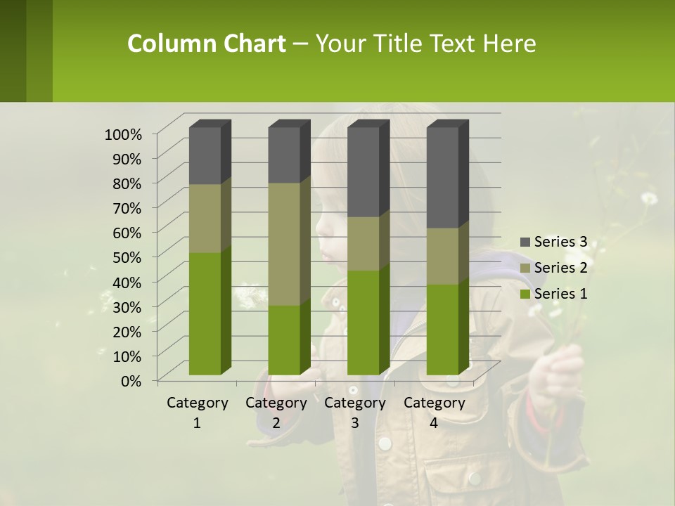 A Little Girl Blowing A Dandelion In A Field PowerPoint Template