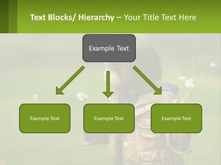 A Little Girl Blowing A Dandelion In A Field PowerPoint Template