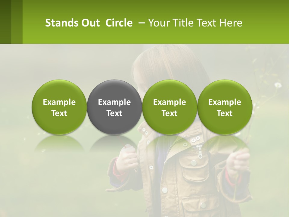 A Little Girl Blowing A Dandelion In A Field PowerPoint Template