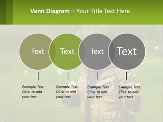 A Little Girl Blowing A Dandelion In A Field PowerPoint Template