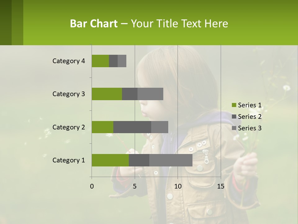 A Little Girl Blowing A Dandelion In A Field PowerPoint Template