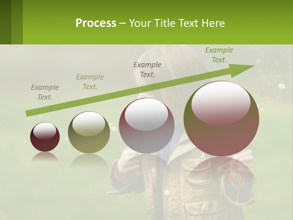 A Little Girl Blowing A Dandelion In A Field PowerPoint Template