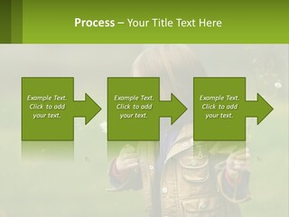 A Little Girl Blowing A Dandelion In A Field PowerPoint Template