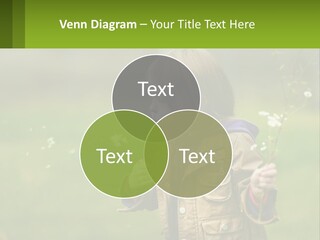 A Little Girl Blowing A Dandelion In A Field PowerPoint Template