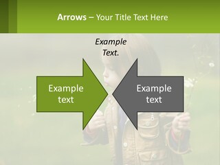 A Little Girl Blowing A Dandelion In A Field PowerPoint Template