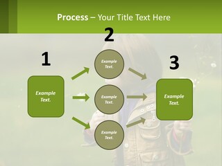 A Little Girl Blowing A Dandelion In A Field PowerPoint Template