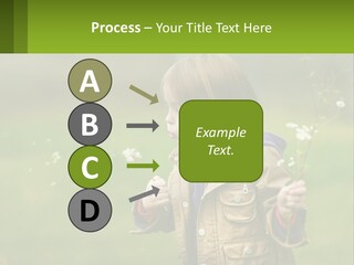 A Little Girl Blowing A Dandelion In A Field PowerPoint Template