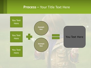 A Little Girl Blowing A Dandelion In A Field PowerPoint Template