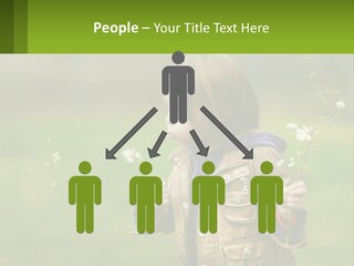 A Little Girl Blowing A Dandelion In A Field PowerPoint Template