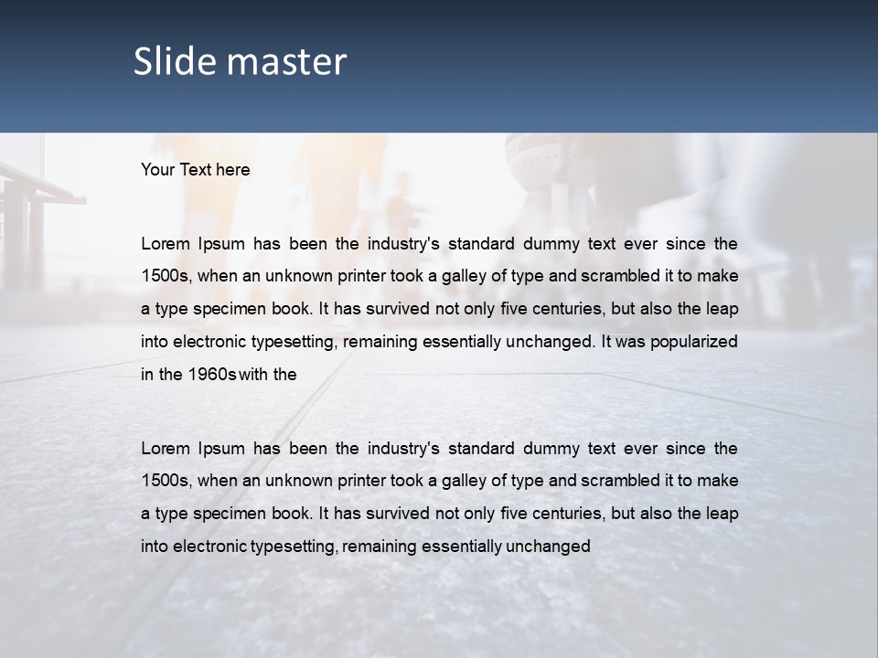 A Group Of People Walking Down A Sidewalk PowerPoint Template