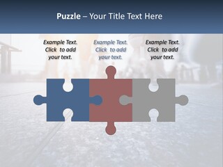 A Group Of People Walking Down A Sidewalk PowerPoint Template