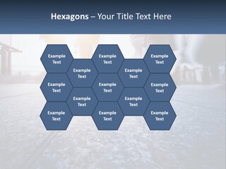 A Group Of People Walking Down A Sidewalk PowerPoint Template