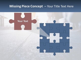 A Group Of People Walking Down A Sidewalk PowerPoint Template