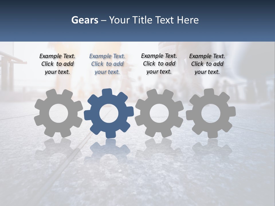 A Group Of People Walking Down A Sidewalk PowerPoint Template