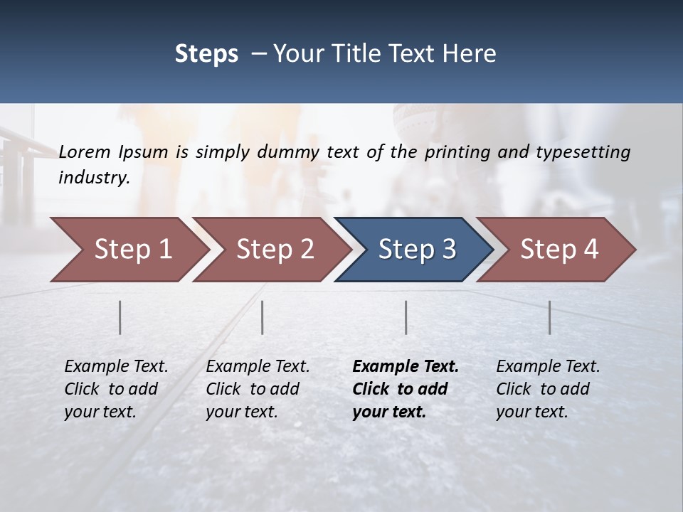 A Group Of People Walking Down A Sidewalk PowerPoint Template