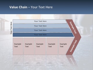 A Group Of People Walking Down A Sidewalk PowerPoint Template