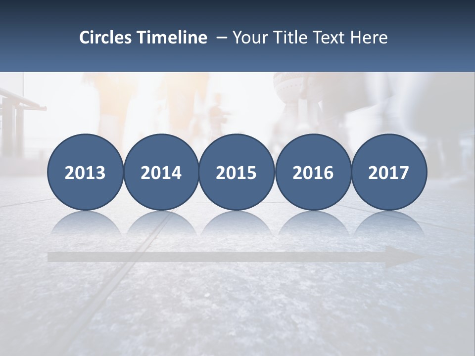 A Group Of People Walking Down A Sidewalk PowerPoint Template