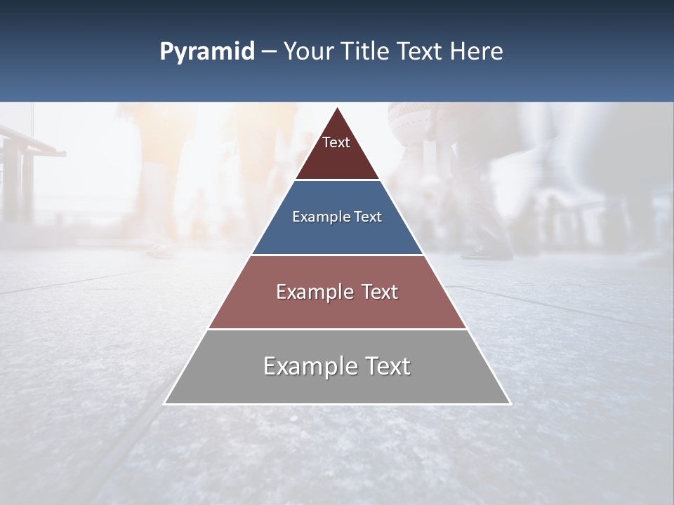 A Group Of People Walking Down A Sidewalk PowerPoint Template