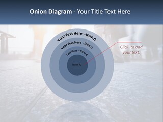 A Group Of People Walking Down A Sidewalk PowerPoint Template