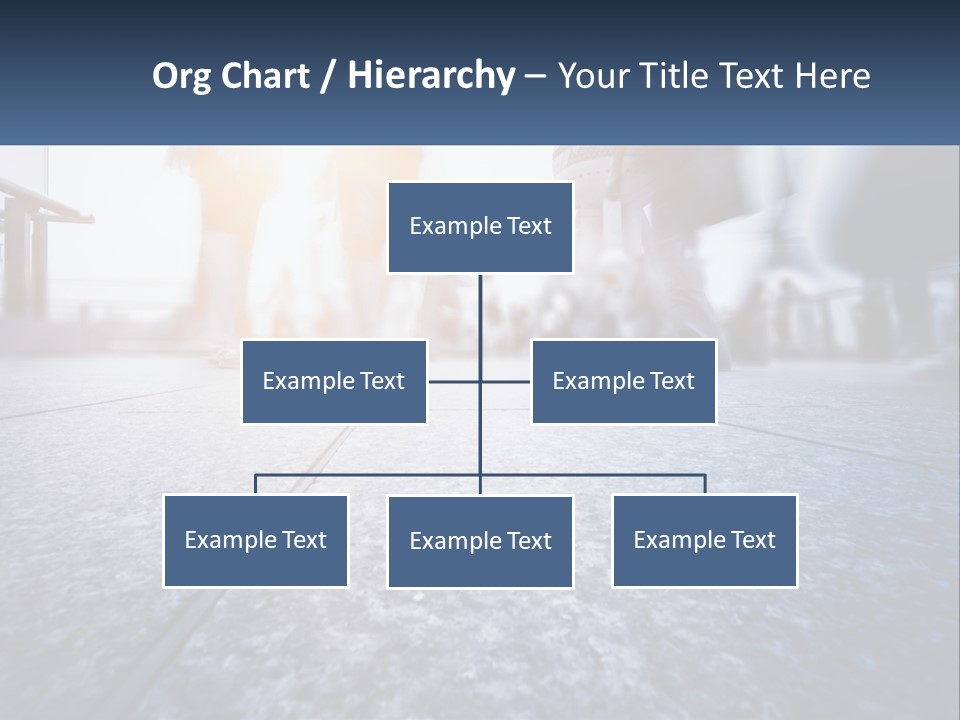 A Group Of People Walking Down A Sidewalk PowerPoint Template