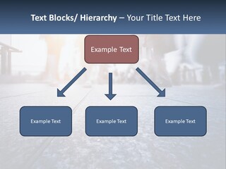 A Group Of People Walking Down A Sidewalk PowerPoint Template