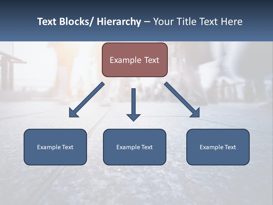 A Group Of People Walking Down A Sidewalk PowerPoint Template