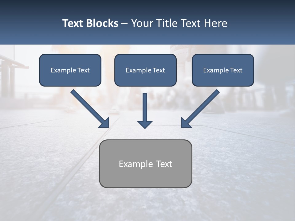 A Group Of People Walking Down A Sidewalk PowerPoint Template