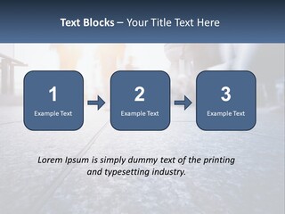 A Group Of People Walking Down A Sidewalk PowerPoint Template