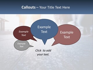 A Group Of People Walking Down A Sidewalk PowerPoint Template