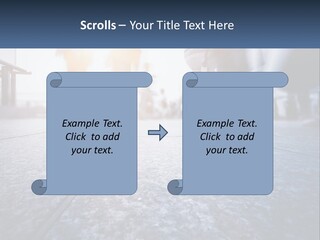 A Group Of People Walking Down A Sidewalk PowerPoint Template