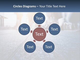 A Group Of People Walking Down A Sidewalk PowerPoint Template