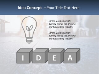 A Group Of People Walking Down A Sidewalk PowerPoint Template