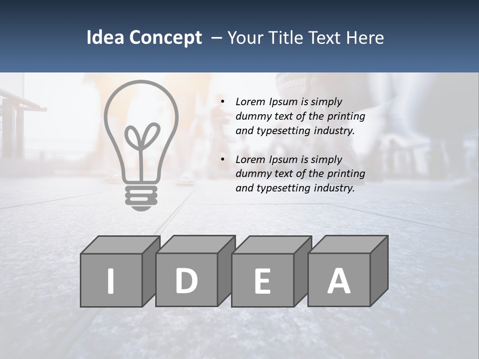 A Group Of People Walking Down A Sidewalk PowerPoint Template