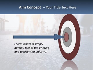 A Group Of People Walking Down A Sidewalk PowerPoint Template