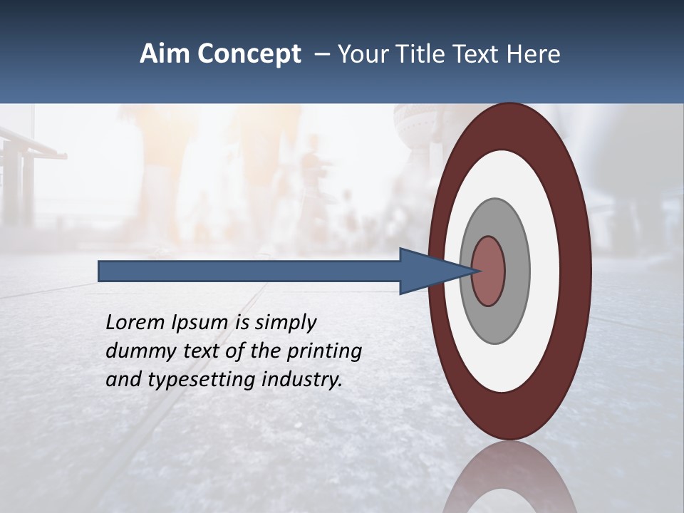 A Group Of People Walking Down A Sidewalk PowerPoint Template