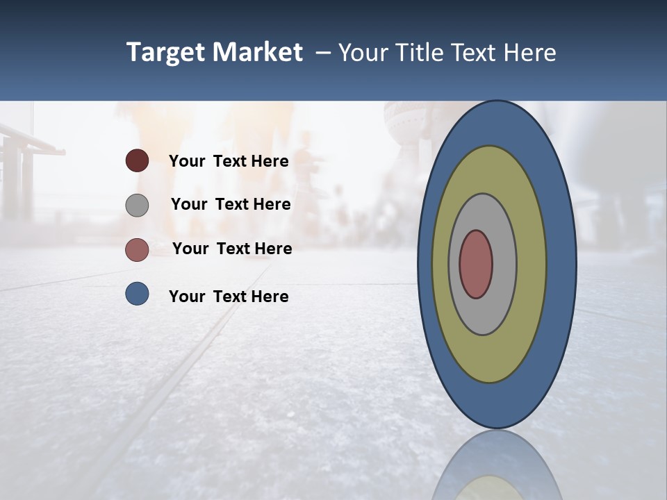 A Group Of People Walking Down A Sidewalk PowerPoint Template