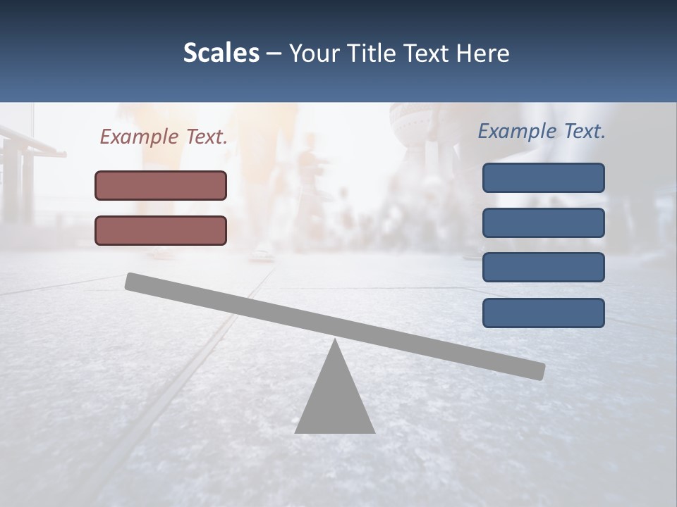 A Group Of People Walking Down A Sidewalk PowerPoint Template