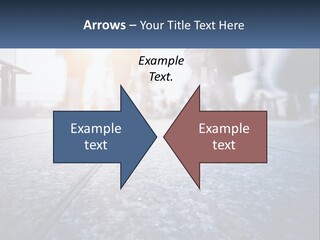 A Group Of People Walking Down A Sidewalk PowerPoint Template