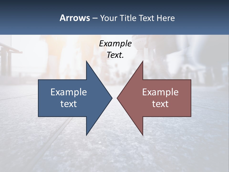 A Group Of People Walking Down A Sidewalk PowerPoint Template