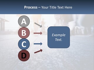 A Group Of People Walking Down A Sidewalk PowerPoint Template